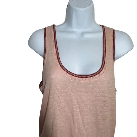 rag & bone 100% linen Knit blush pink tank top womens size Small - Picture 2 of 9